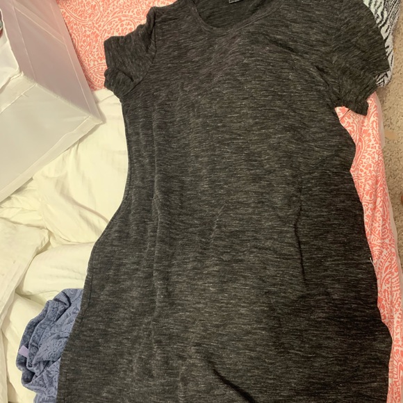 CHARCOAL T SHIRT DRESS - Picture 1 of 3